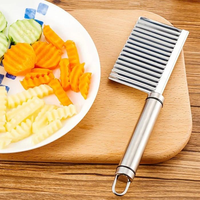 Stainless Steel Wavy Potato Fries Cutter Knife