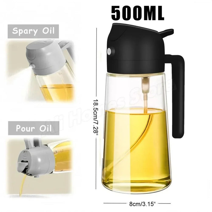 2 in 1 Oil Spray Bottle And Dispenser